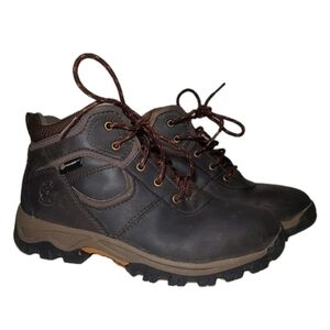 TIMBERLAND Kids 3.5 Mt Maddsen Mid Waterproof Hiking Boots Boys Leather